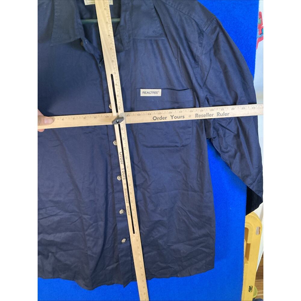 Realtree Men's Large Blue Button Down Shirt Long Sleeve Outdoor Workwear NWOT - Picture 9 of 16